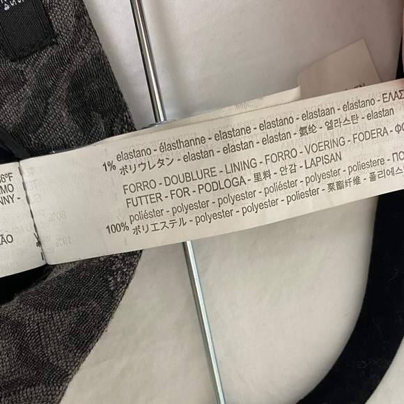 Zara Gathered Mini Skirt Long Damask Gray Pattern - Picture 11 of 12